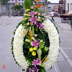 清明節(jié)鮮花白事花圈圖片