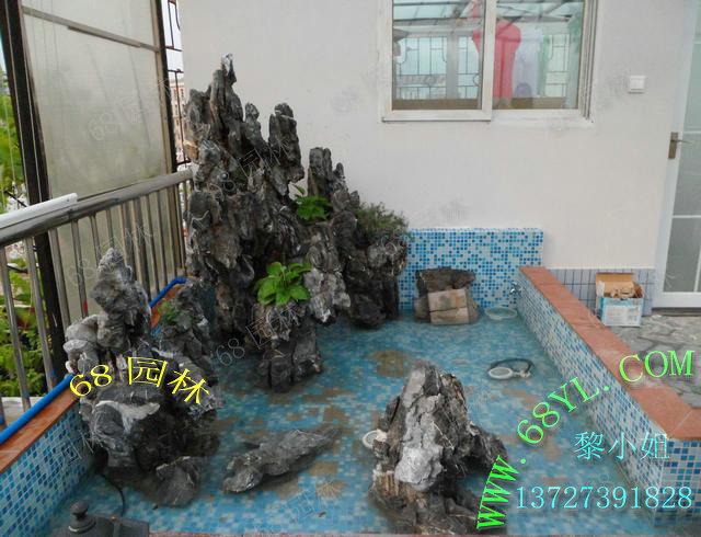 供應(yīng)樓頂花園英石假山制作