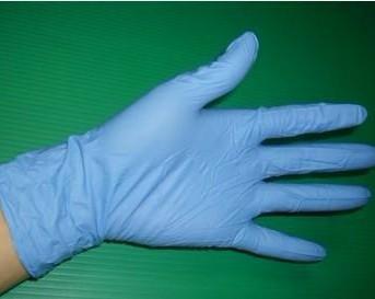 一次性藍(lán)色丁晴手套圖片