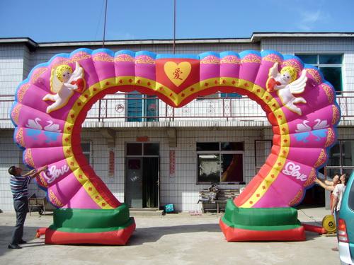 供應(yīng)湖北隨州婚慶龍鳳彩虹門 充氣拱門 燈籠柱 白事氣模 氣模風(fēng)機