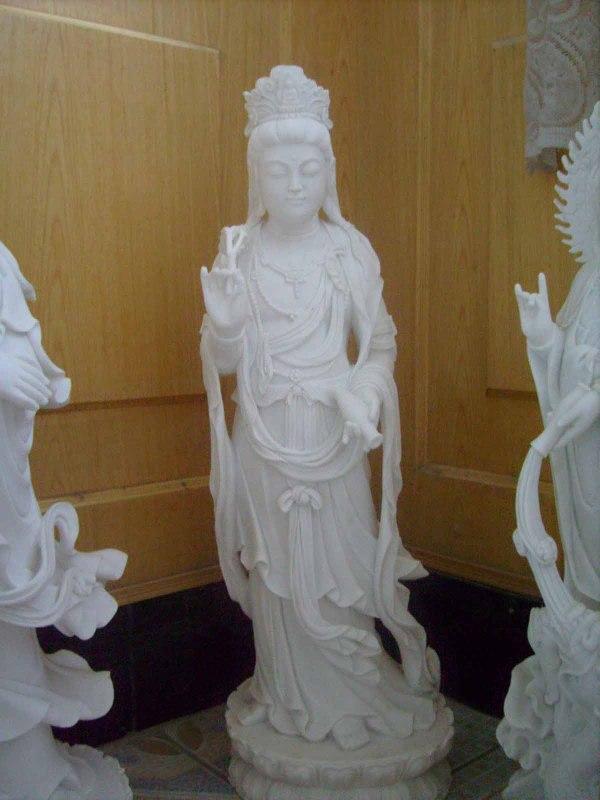 供應(yīng)曲陽漢白玉大型觀音11
