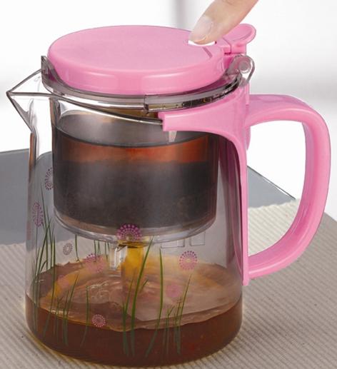 供應(yīng)*一體式泡茶杯高溫玻璃泡茶壺