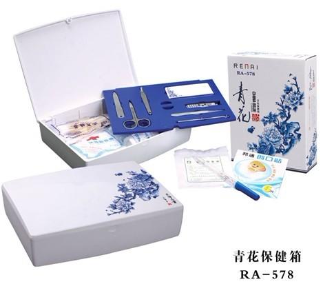 供应影楼礼品 商务礼品 青花保健箱厂家  青花保健箱批发