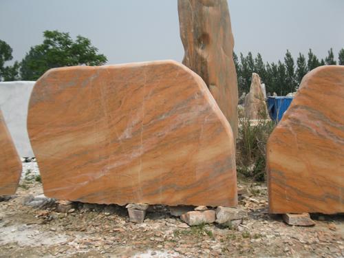 南陽晚霞紅假山園林景觀石批發(fā)