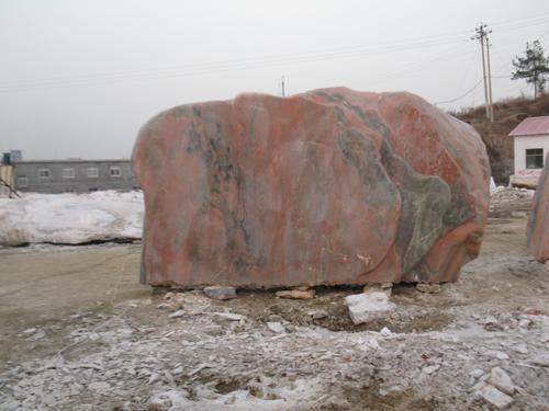 河南晚霞紅奇石園林石圖片欣賞