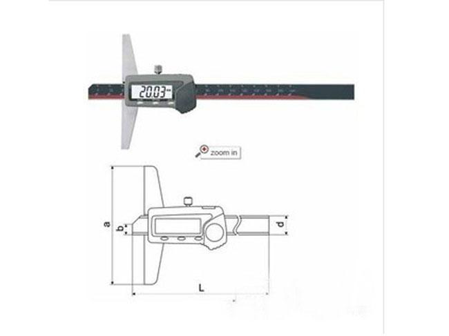 广陆数显深度尺电子数显深度尺数显深度卡尺深度游标卡尺图片