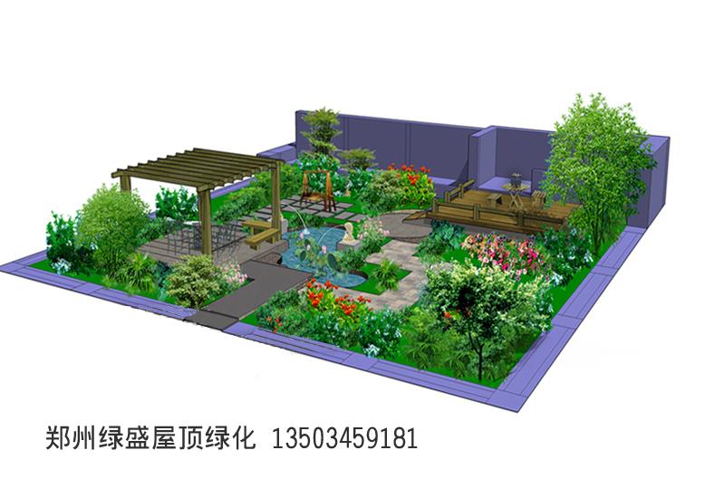 供應(yīng)河南鄭州綠盛屋頂綠化公司  陽光房設(shè)計  噴泉小木屋設(shè)計