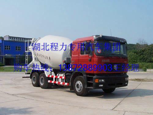 陜汽后八輪5立方水泥攪拌車多少錢圖片