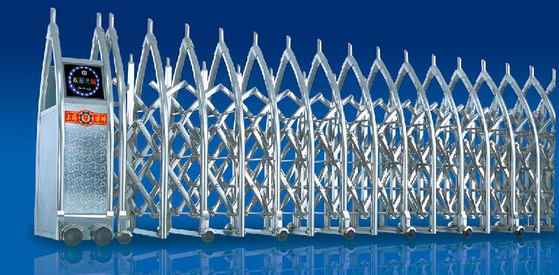 不銹鋼電動(dòng)伸縮門圖片/不銹鋼電動(dòng)伸縮門樣板圖 (2)