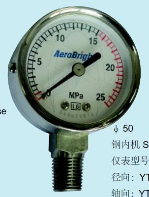 50径向螺钉上紧式压力表图片