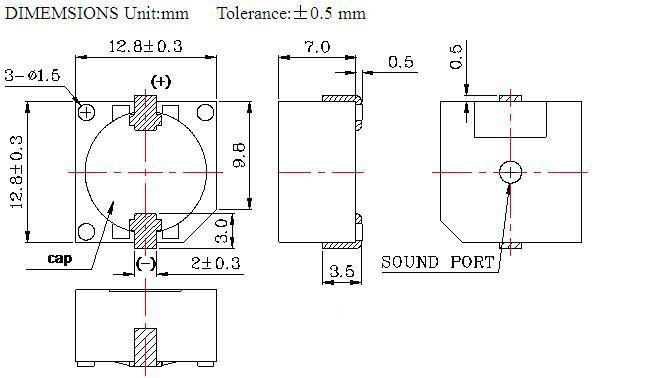 供應12807貼片有源蜂鳴器