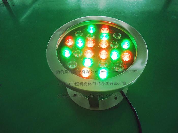 供應24W大功率LED水下燈丨外控DMX512全彩水底燈