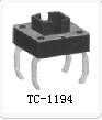 供应弯脚插板TC-1194空心按钮轻触开关-大电流