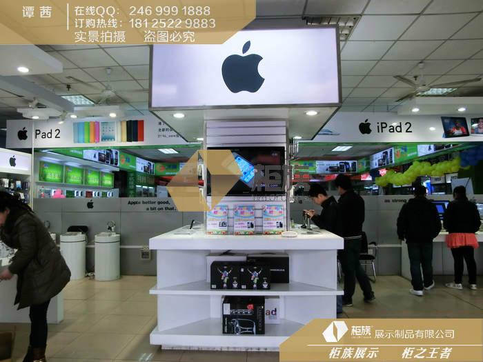 供應(yīng)湖南蘋果木質(zhì)手機(jī)柜臺(tái)，蘋果智能體驗(yàn)臺(tái)定做