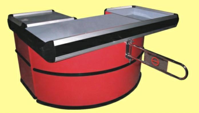 供應(yīng)整體U型收銀臺(tái)主臺(tái)臺(tái)面大斜坡