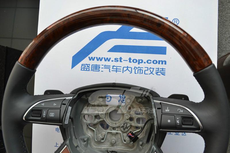 供應(yīng)新款?yuàn)W迪A6L桃木方向盤(pán) 奧迪方向盤(pán)半桃木半真皮