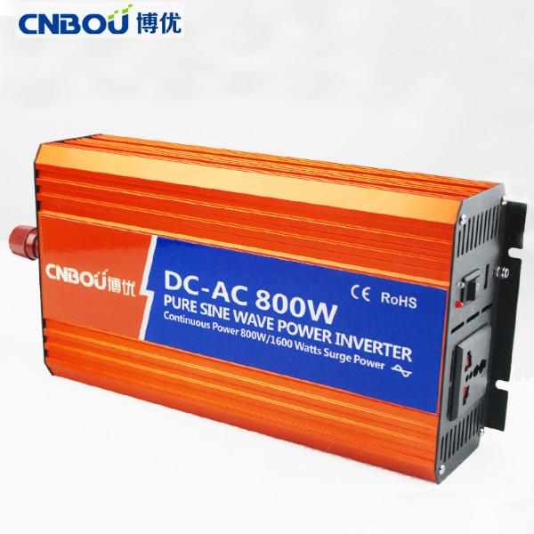 供应博优12V 24V 48V 800W纯正弦波太阳能逆变器生产厂家