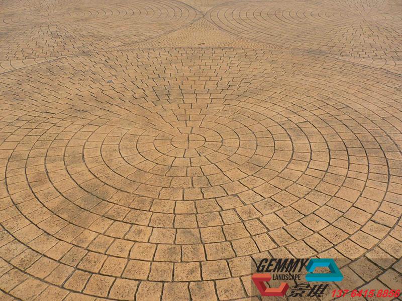 米泉彩色壓膜地坪 彩色壓花地坪 新疆