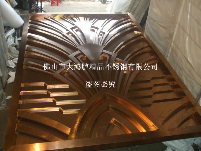 供應(yīng)不銹鋼防舊銅屏風(fēng) 黑拉絲表面效果 更顯*與奢華