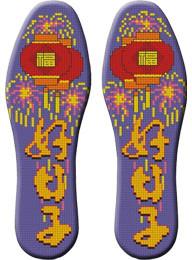 濟(jì)南鴻運(yùn)玫瑰繡花純棉純手工防臭鞋墊