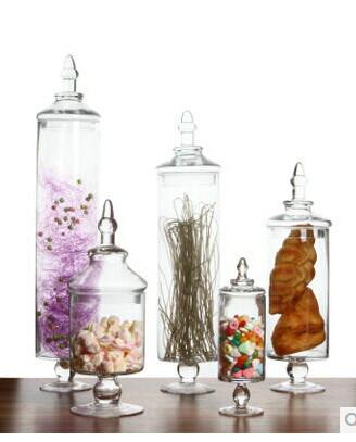 供應(yīng)歐式高腳直筒糖果罐徐州玻璃廠