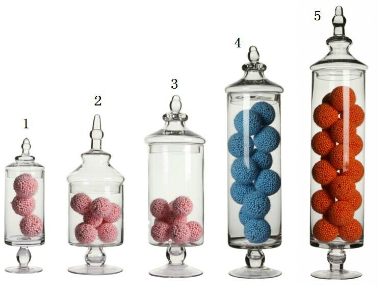 供應(yīng)歐式高腳直筒糖果罐徐州玻璃廠