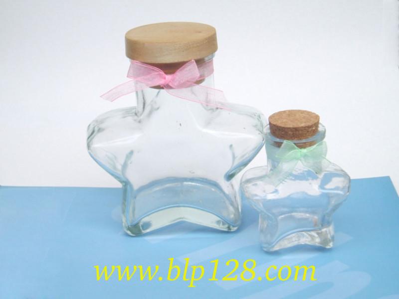 供應(yīng)喜糖喜玻璃瓶星星玻璃瓶徐州玻璃廠