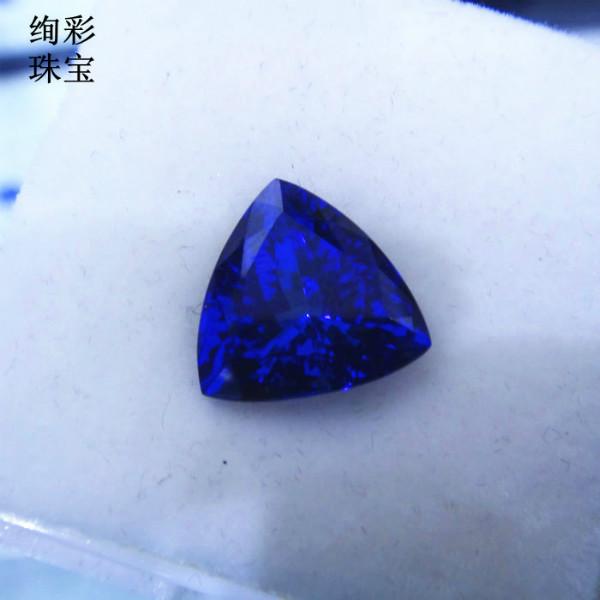 供應(yīng)天然坦桑石三角形坦桑石裸石坦桑石