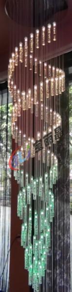供應(yīng)廣東寶麗晶LED全彩雙螺旋吊燈