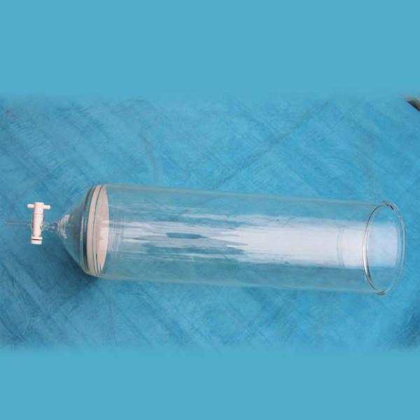 供應(yīng)玻璃儀器 四氟活塞玻砂層析柱 F4玻砂層析柱 玻砂柱 2307