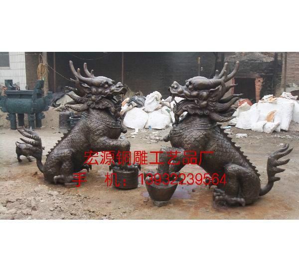 鑄銅雕塑設(shè)計(jì)鎮(zhèn)宅辟邪麒麟 麒麟廠家 麒麟價(jià)格 麒麟鑄造