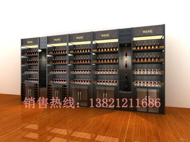 供应日用品展示柜 烟酒展示柜 红酒货架 天津木质货架 烤漆展示柜 