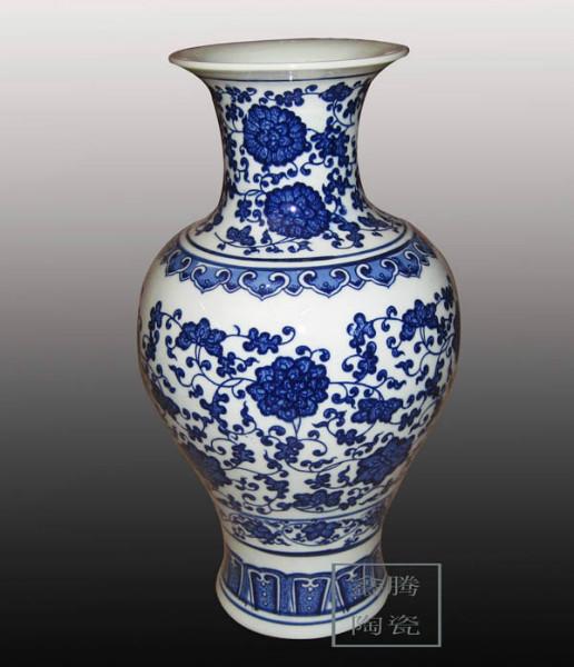 供應(yīng)青花禮品賞瓶-慶典裝飾-陶瓷花瓶