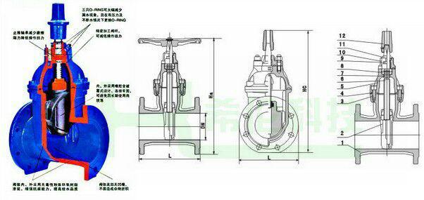 暗桿閘閥SZ45T-10江蘇圖片