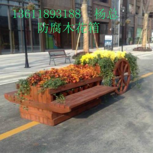 供應(yīng)南通市防腐木花箱大量批發(fā)，木花箱訂做