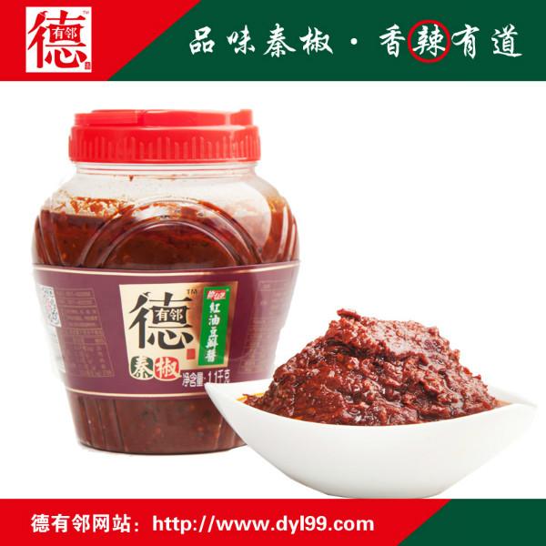 供應(yīng)寶雞德有鄰紅油豆瓣醬1.1kg