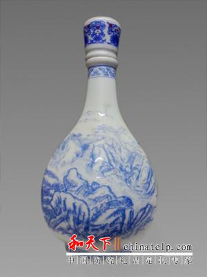 供應(yīng)景德鎮(zhèn)青花瓷酒瓶/青花酒瓶主頁定做