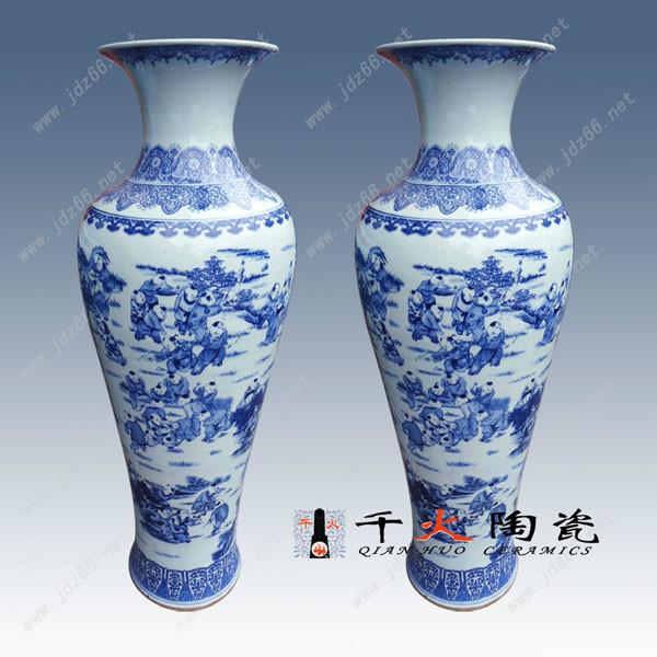 供應(yīng)青花落地大花瓶批發(fā) 大型場(chǎng)所門店擺設(shè)大花瓶