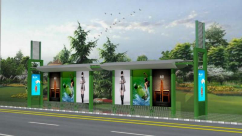 公交候車亭燈箱定制公交站臺廠家圖片