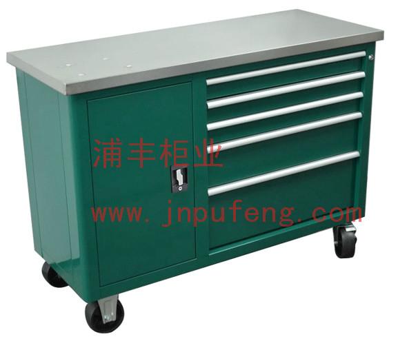 供應(yīng)東營車間工具柜，濟南移動工具車,