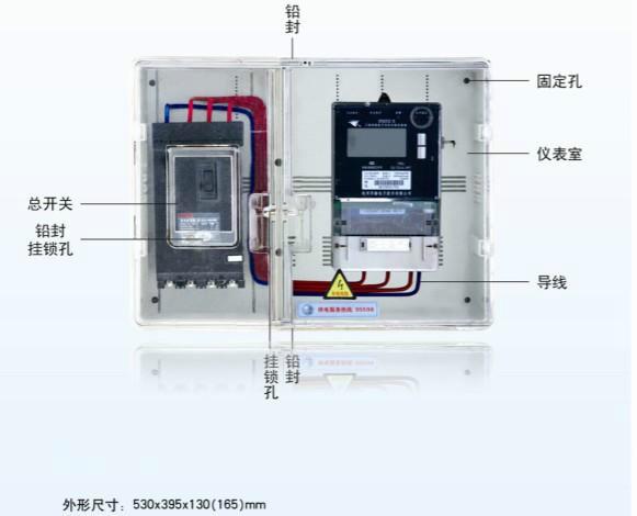 供应明装透明插卡电表箱生产厂家  预付明费透明插卡电表箱生产厂家图片