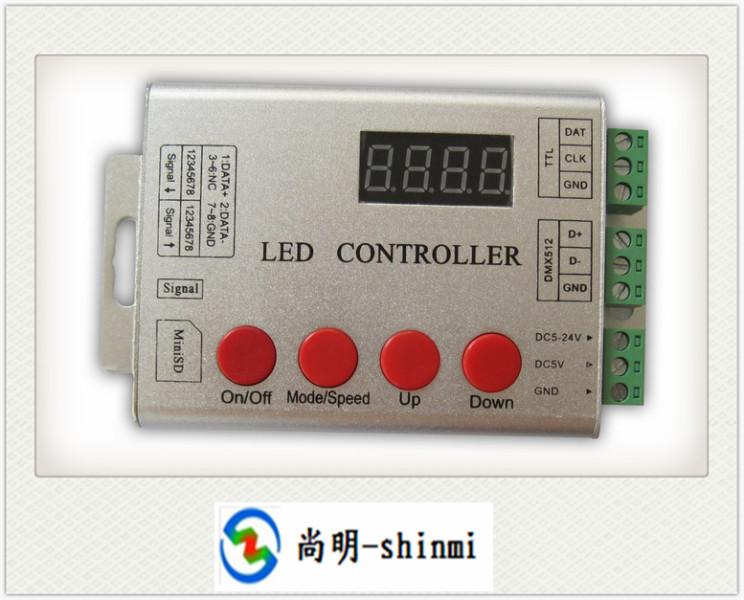 供应全彩内置程序带SD卡编程控制器DMX512同步控制器厂家批发图片