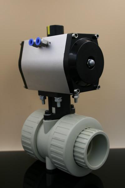 供應(yīng)氣動(dòng)塑料球閥PPHGT 雙作用 單作用 氣動(dòng)球閥