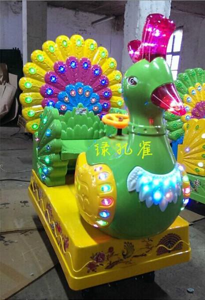 孔雀兒童搖搖車搖擺機圖片