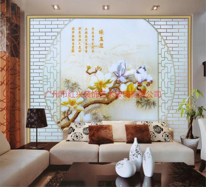 供應廠家直銷背景墻價格從優(yōu)玉蘭花開