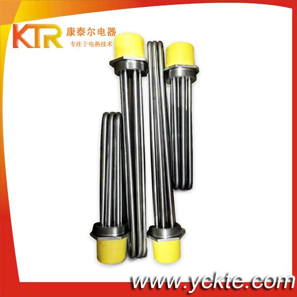 供應(yīng)不銹鋼法蘭電熱管3U六角絲扣法蘭電熱管 開水器加熱管