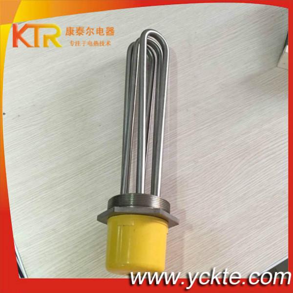 供應(yīng)不銹鋼法蘭電熱管3U六角絲扣法蘭電熱管 開水器加熱管