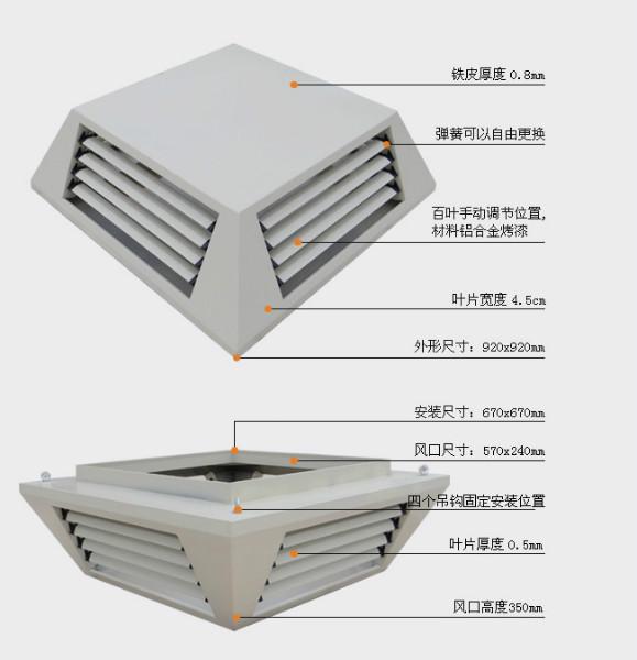 龙鹏环保空调配件蘑菇头风口M-701图片