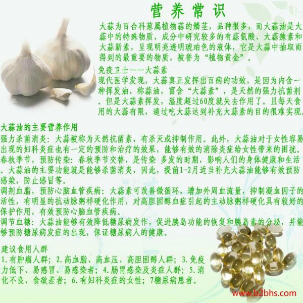 供應(yīng)保健大蒜油廠家直銷價錢