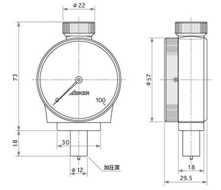 日本ASKER橡膠硬度計AL型圖片